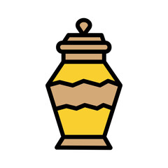 Candle Funeral Grave Filled Outline Icon