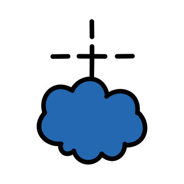 recommend clip art: Cloud Cross Funeral Filled Outline Icon