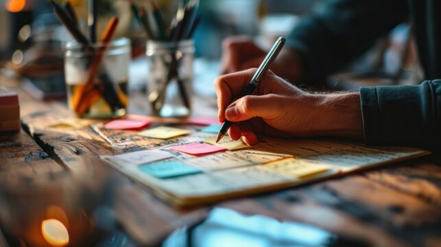 Brainstorming with Sticky Notes in Office