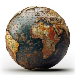 Jigsaw Globe Global Unity Concept