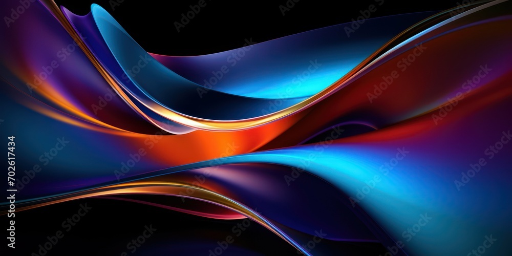 Poster dynamic wave pattern in vibrant colors