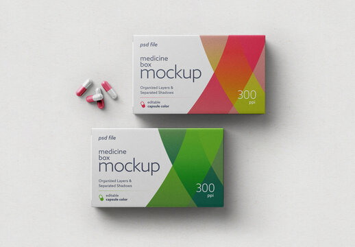 Medicine Pill Box Mockup