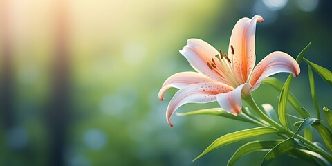 Close up Detail of a Beautiful Lily Blossom