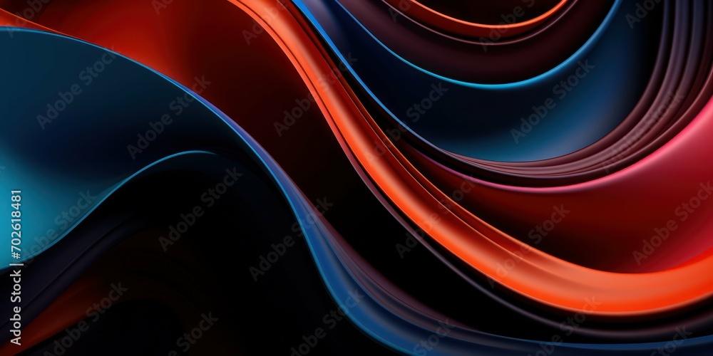 Poster dynamic wave pattern in vibrant colors