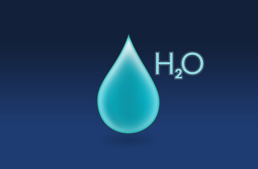Fototapeta premium water drop on blue background