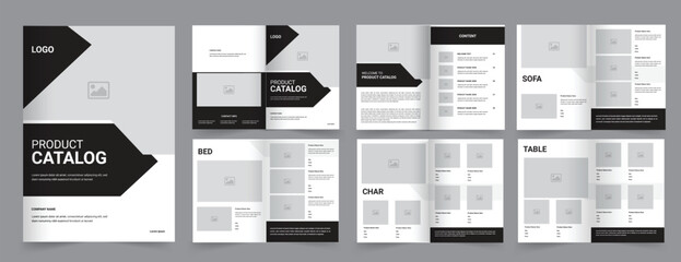 Product catalog design or furniture product catalogue design template