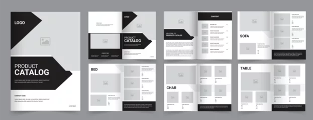 Fotobehang Product catalog design or furniture product catalogue design template © ietypoo
