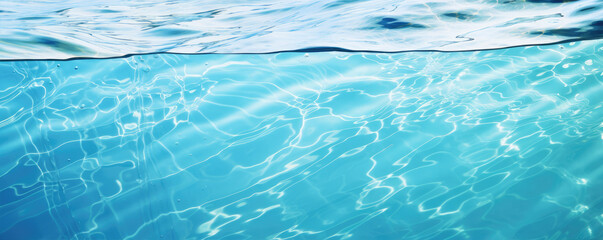 Fototapeta premium Real water waves in ocean, Ripples in blue water