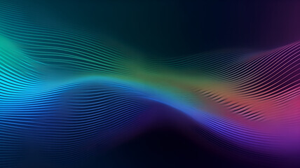 Abstract dark blue digital wallpaper with lines, curves and waves, wavy colorful background, futuristic style