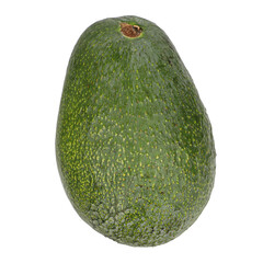 Single avocado isolated on white, delicious whole avocado, isolated background, clipping path.