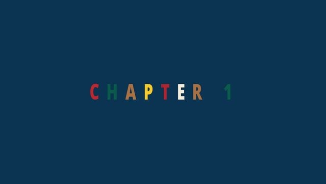 Chapter 1 - colorful Jumping Text effect with Christmas icons - Text Animation on dark blue background