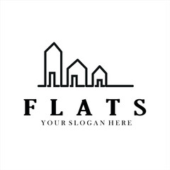 logo, home, flats, vector illustration design graphic