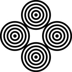 Circle ornament black icon