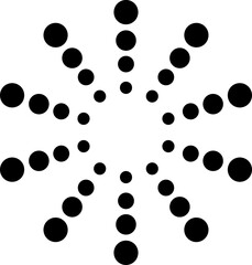 Fireworks black icon isolated on transparent background