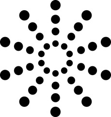 Fireworks black icon isolated on transparent background