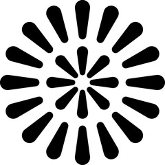Fireworks black icon isolated on transparent background
