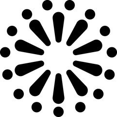 Fireworks black icon isolated on transparent background