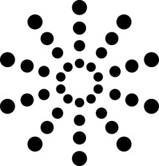 Fireworks black icon isolated on transparent background