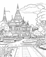 coloring page thailand