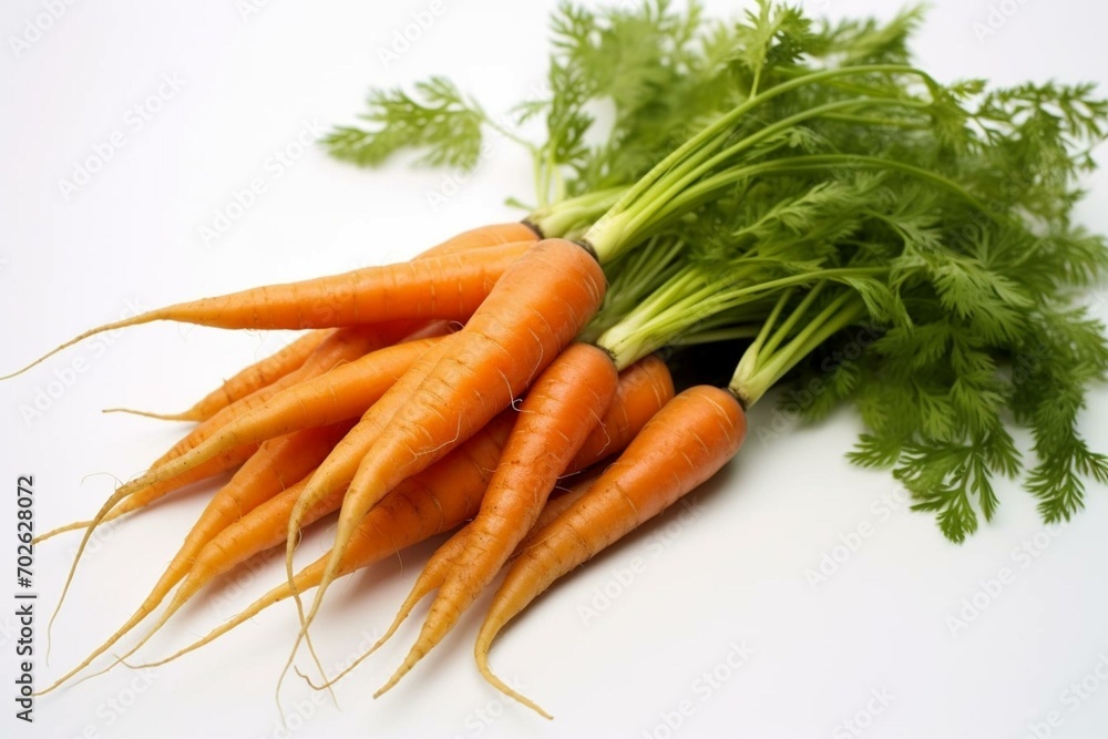 Wall mural carrots on a table