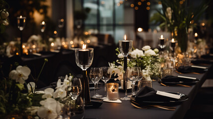Luxurious wedding reception - obrazy, fototapety, plakaty