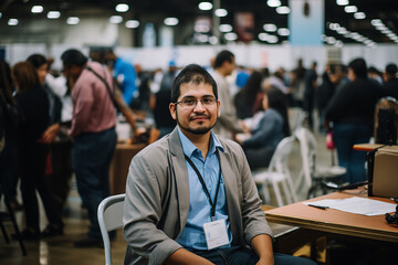 Fototapeta premium a community-sponsored job fair specifically for immigrants, offering a range of employment opportunities