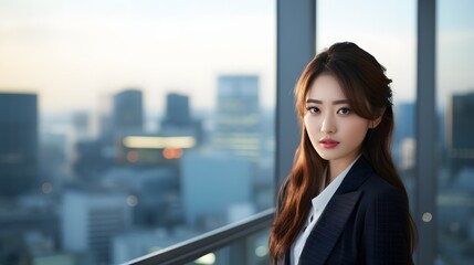 オフィスで働くビジネスウーマン