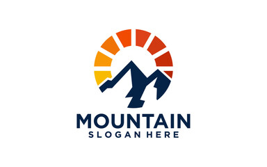 Mountain Landscape Silhouette logo design