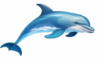 Add a splash of creativity to your creations with this high-definition image of a hand-drawn dolphin cartoon, bringing the marine world to life with realistic details.