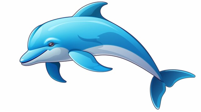 Infuse your designs with the grace of ocean creatures using this HD image featuring a hand-drawn dolphin cartoon, providing a realistic and visually appealing element.