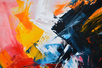 Abstract acrylic background with strokes, dynamic abstract painting