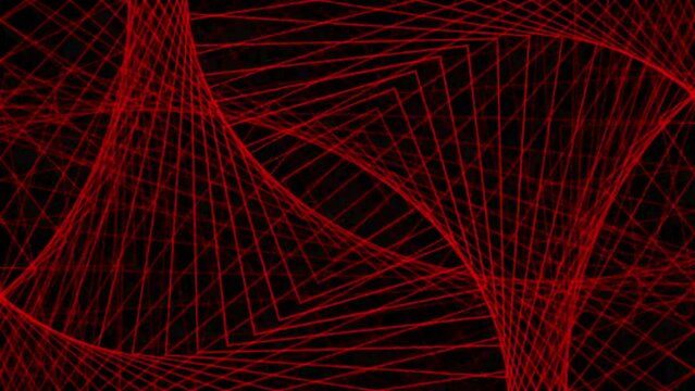 Background visuals. seamless moving background. looping video with a rhombus or square pattern with radio wave effect and rotates consisting of solid red colors.