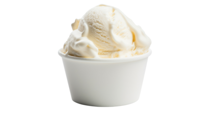 vanilla ice cream isolated on white background
