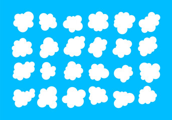 Flat Cloud Shape Collection Set