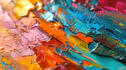 Abstract Multicolored Paint Background Texture: Closeup of Abstract Rough Colorful Multicolored Art | Exploring Multicolor Art, Texture, and Design with Nature-Inspired Elements
