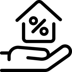 Real estate black icon