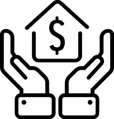 Real estate black icon