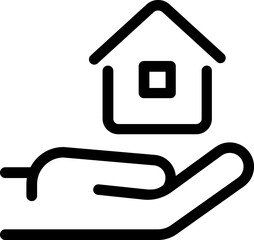 Real estate black icon