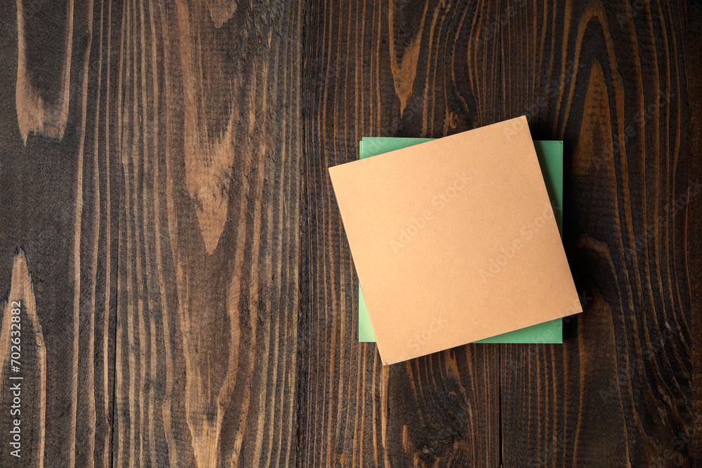 Poster closeup view of a stack of empty notepaper