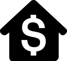 Real estate black icon. 