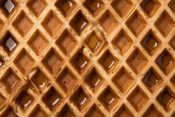 Sweets from Europe. A Close-Up of Soft Waffles