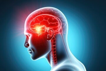 Fototapeta premium Central Nervous System (CNS) integrate brain and spinal cord, orchestrating complex function. Peripheral Nervous System (PNS) neural networks interplay between CNS and PNS, broader nervous mind system