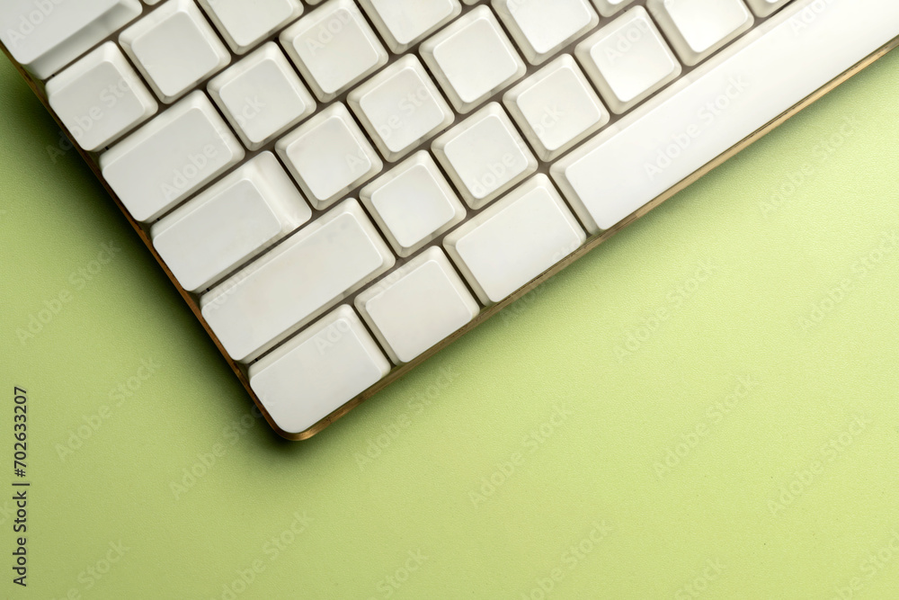 Poster closeup view of a computer keyboard