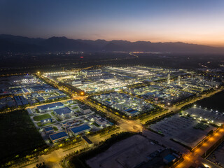 Fototapeta na wymiar view of the seminconductor factory in Xi'an, China
