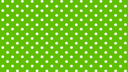 Green and white polka dots background