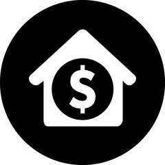 Real estate black icon