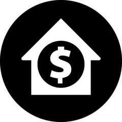 Real estate black icon