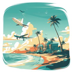 A drawing represents vacation design