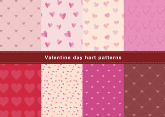 Valentine day hart patterns