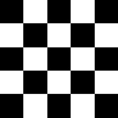 Checkerboard black and white pattern shape